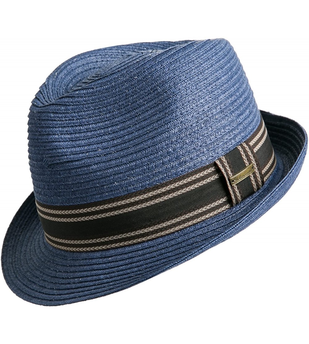 Unisex Fedora Straw Sun Hat Paper Summer Short Brim Beach Jazz Cap ...