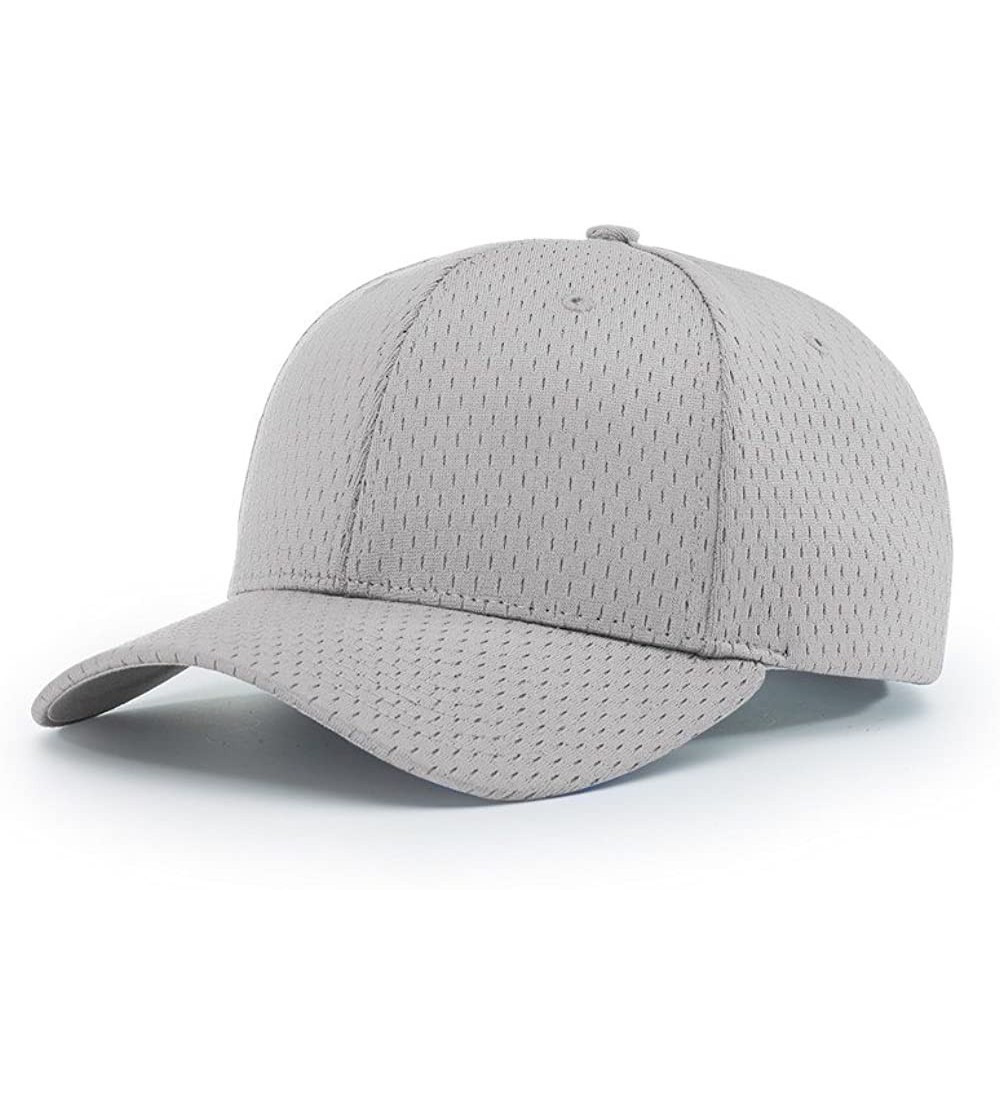 414 Pro Mesh Adjustable Blank Baseball Cap Fit Hat - Grey - CN187AWTMCA