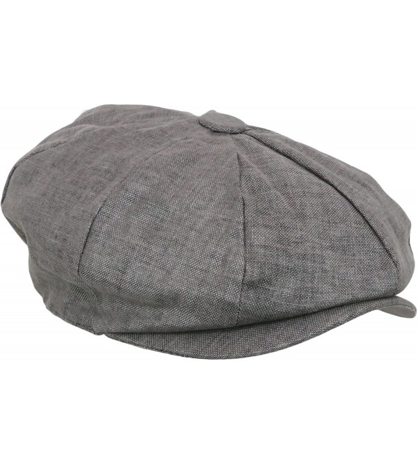 Men's Newsboy Linen Applejack Gatsby Collection Ivy Hats - Dark Grey ...